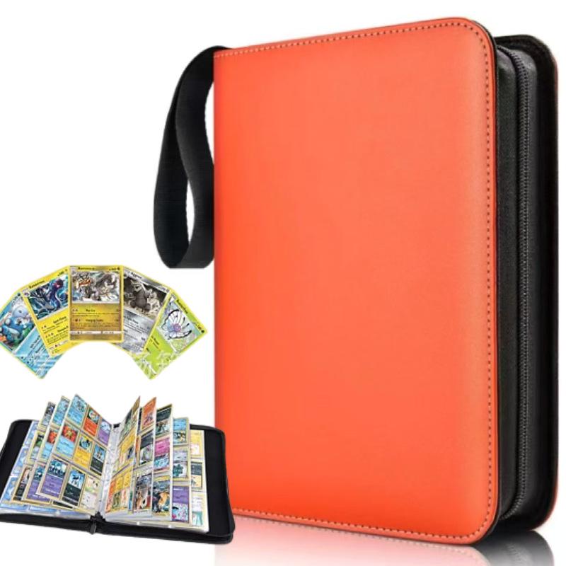 Four-Pocket PU Zipper Pokémon Card Binder - Trading Card Collection Album