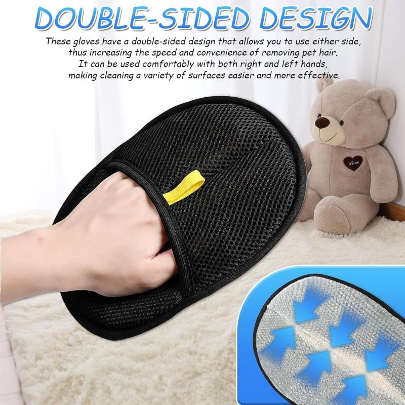 Pet hair removal glove, efficient pet hand hair removal glove, reusable pet hair removal glove