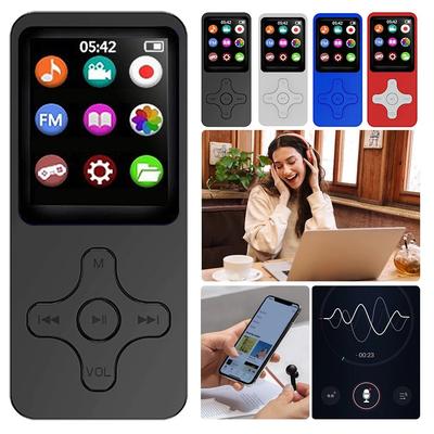 MP3-Player 1,8-Zoll-Farbbildschirm Musik-MP3-Player Bluetooth-kompatibel 5.0 Verlustfreier Klang MP3-Audioplayer mit 32GB-Karte für Kinder