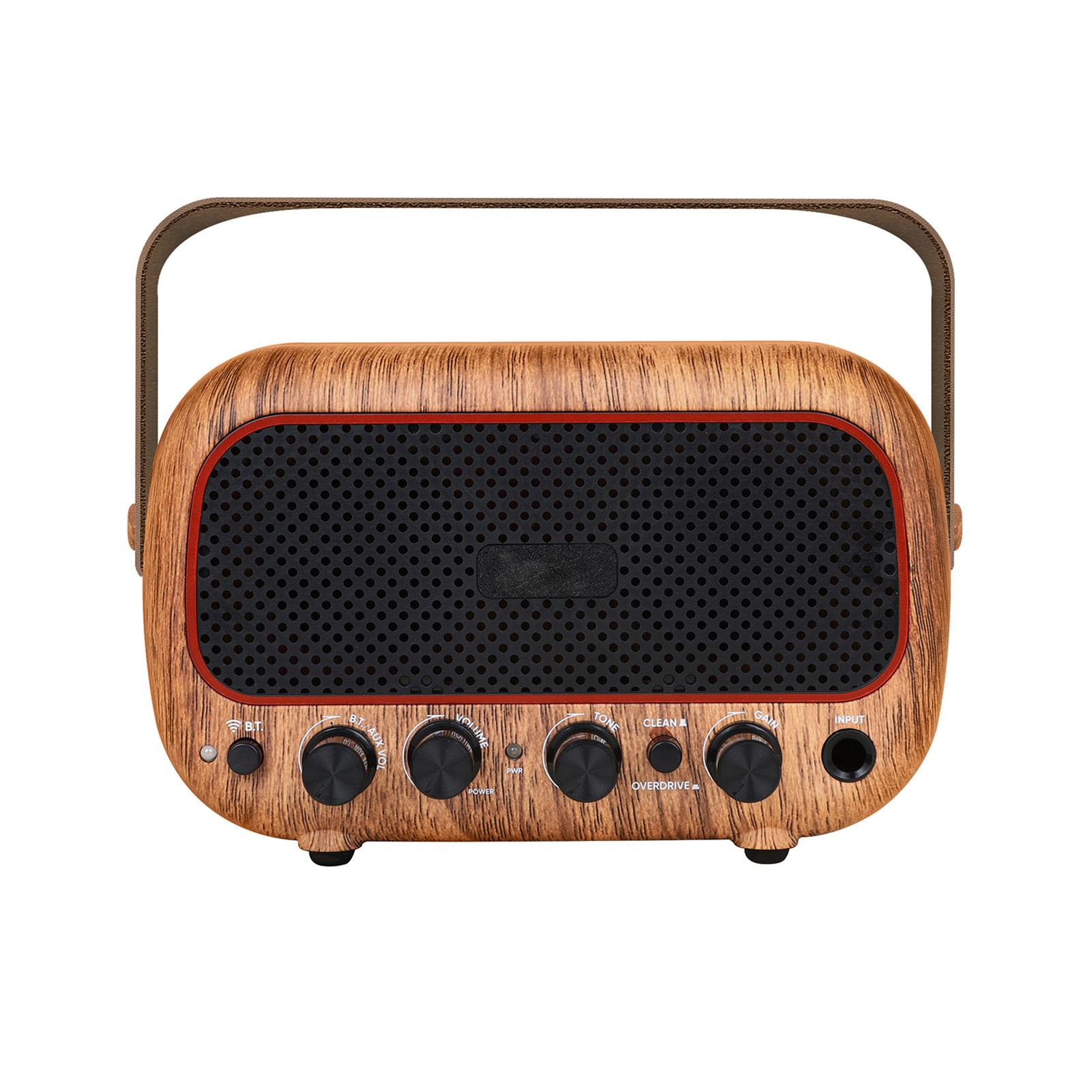 

Portable BT Guitar Amplifier 5W Dual Speaker Clean Overdrive Tone Control Rechargeable Headphone Jack for Electric коричневий