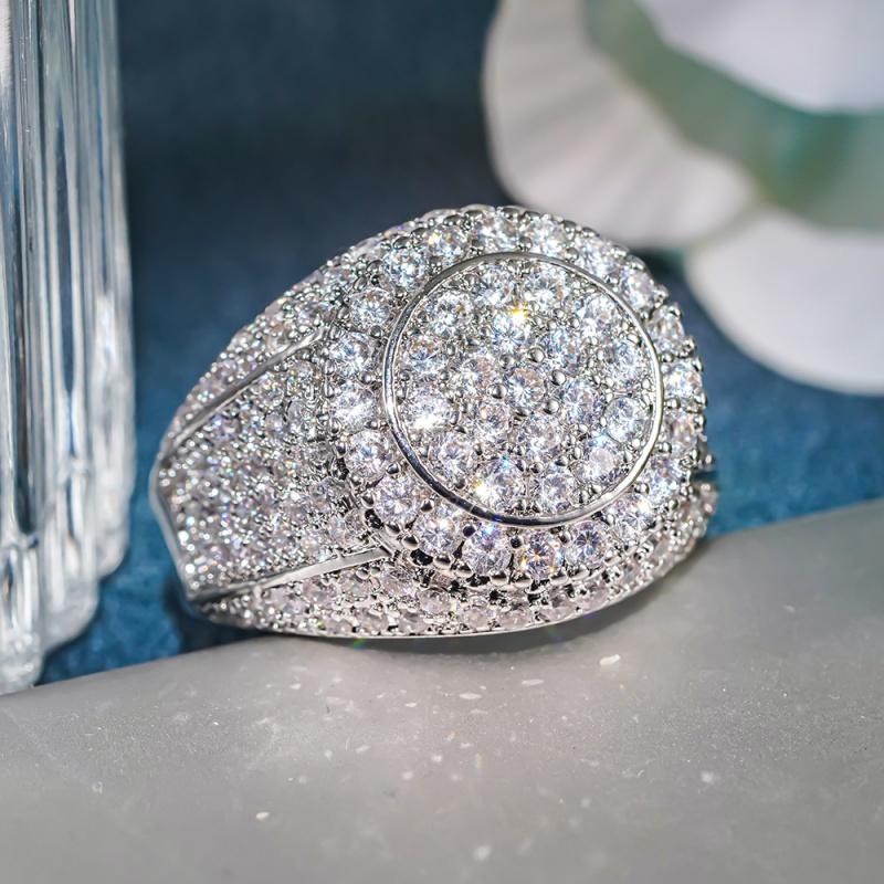 

CAOSHI Bling Bling Cubic Zirconia Silver Color Rings for Women Gorgeous Engagement Wedding Accessories Statement Jewelry Gifts 6