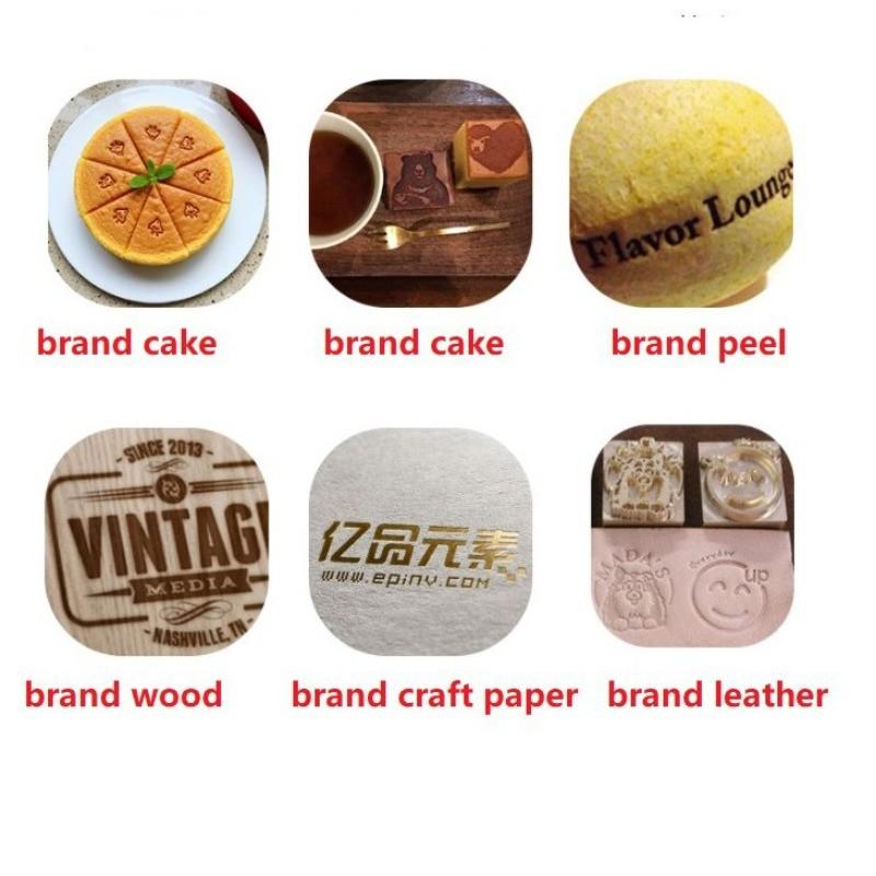 Gepersonaliseerde Vuur Brandend Koper Messing Stempel DIY Hout Leer Vuur Bakken Taart Brood Branding Stempel