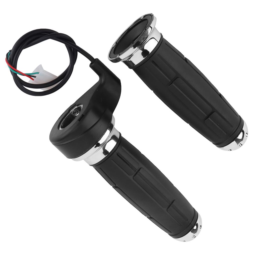 1 Pair Electroplated Throttle Grip Universal Throttle Handle Grips for Electric Bikes