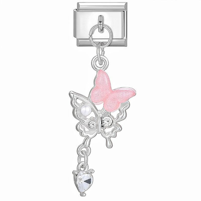 Italian Charm Bracelet Charms Dreamy Moon Butterfly Starfish Shell Pendant Diy Removable Module Link Bracelet Accessories Gifts