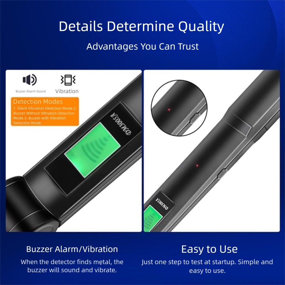 High Sensitivity Foldable Metal Detector Handheld Precise Location Handheld Metal Scanner LCD Display 360 Degree
