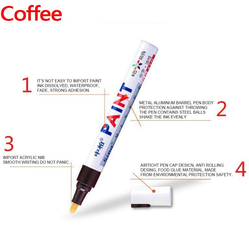 Auto Auto Füllen Kratzer Reparatur Farbe Stift Pflege Auto Styling Permanent Farbe Marker Fix Tool DIY Fettige Graffiti Stift Klar entferner