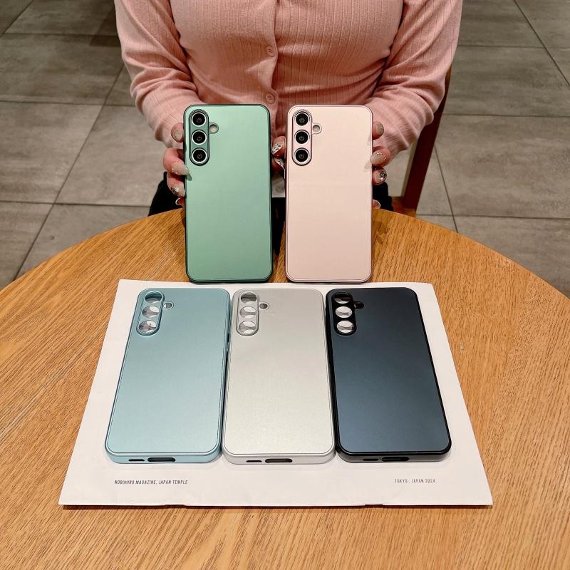 Matte Glass Case For Samsung S25 S24 S23 S22 S21 S20 FE S10 Note 10 Plus 20 Ultra A73 A72 A71 A51 A50 A70 A55 A54 A53 A52 Cover