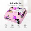 Glitter Pink Halloween Sticke Anime Cartoon Flannel Blanket Soft Warm Throw for Bedroom Sofa Car Kids Holiday Gift