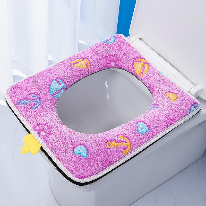 Toilet cover Four seasons toilet cushion zipper Winter toilet cover Toilet cushion