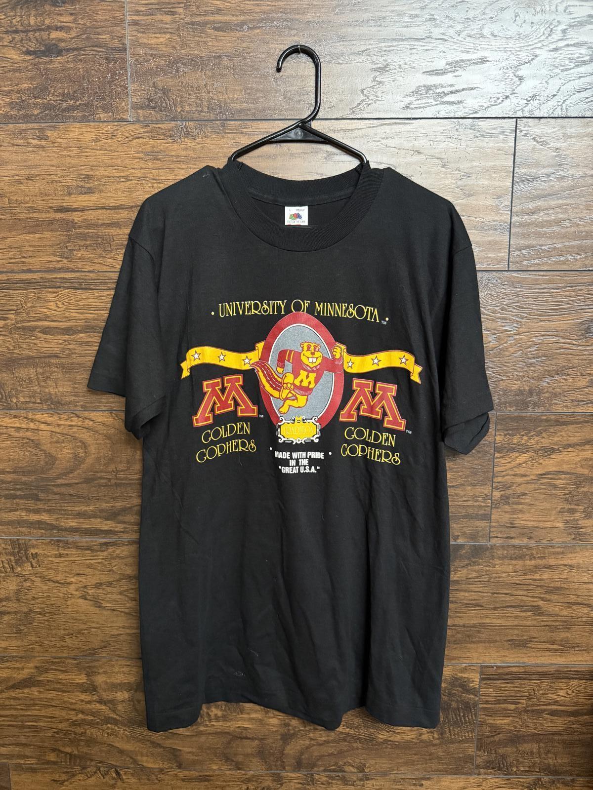 University of Minnesota T-shirt Golden Gophers Made in USA S
