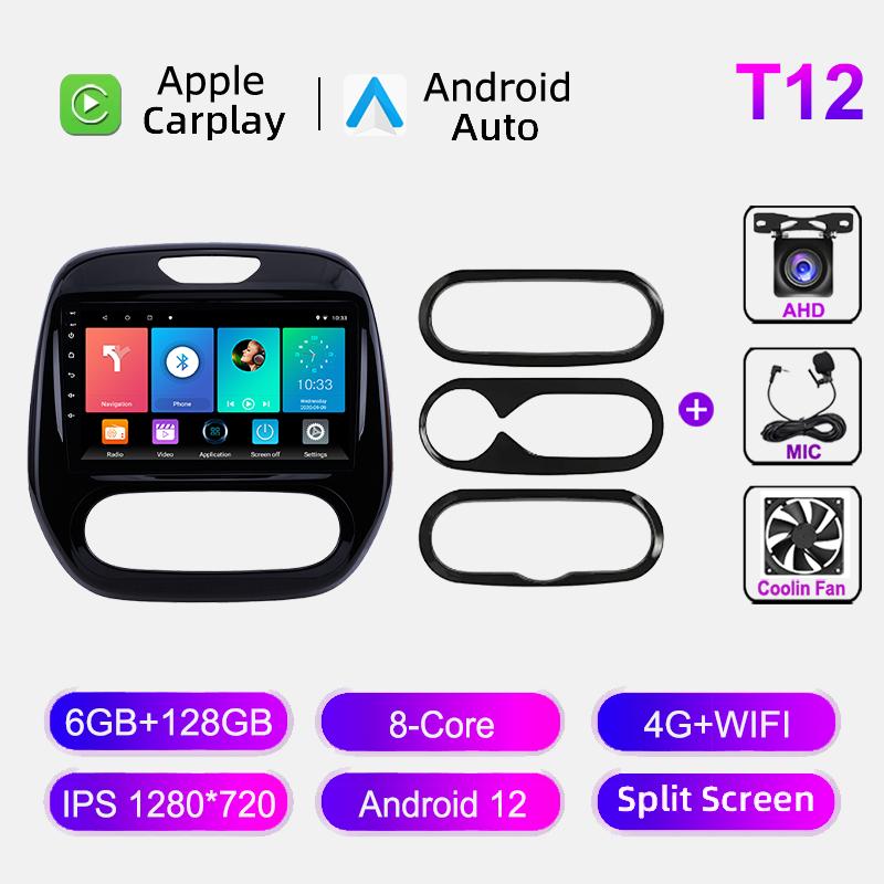 Android Auto Radio For Renault Captur CLIO Samsung QM3 2011 - 2018 Stereo Carplay GPS Navigation System 2 Din DSP DVD Head Unit