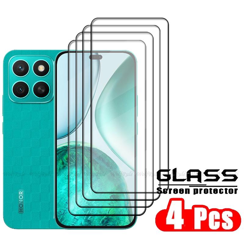 1/2/3/4pcs For Huawei Honor X8C Glass Honor X8C Tempered Glass 9H HD Phone Protective Full Cover Glue Screen Protector Honor X8C