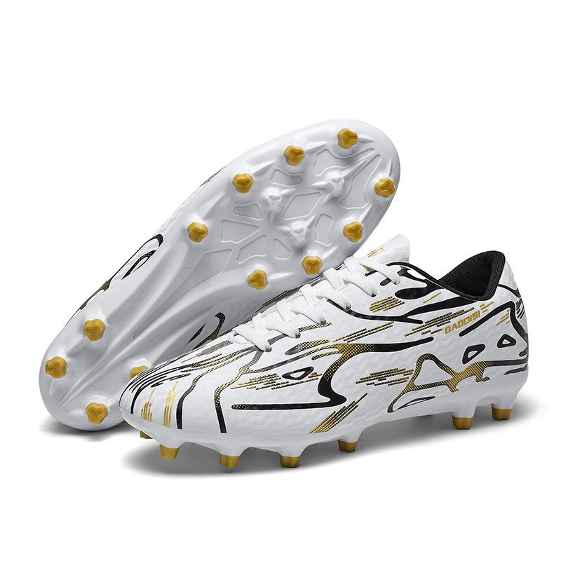 Children's football shoes Men's spikes Seamless fly-woven outdoor football shoes Youth artificial grass Professional football shoes