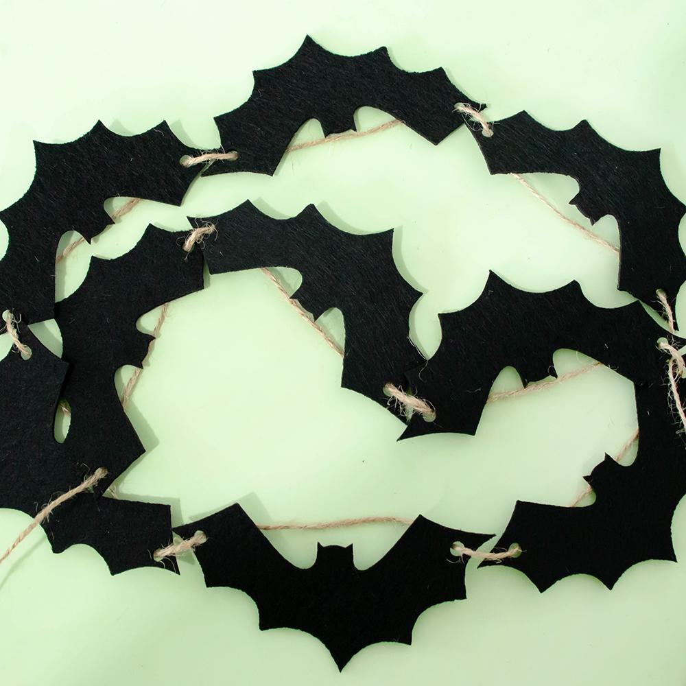 Bat Banner Halloween Party Banner Garlands Bat Hanging Bunting Fireplace Mantle Wall Home Autumn Decor Supplies Kids Favors Gift