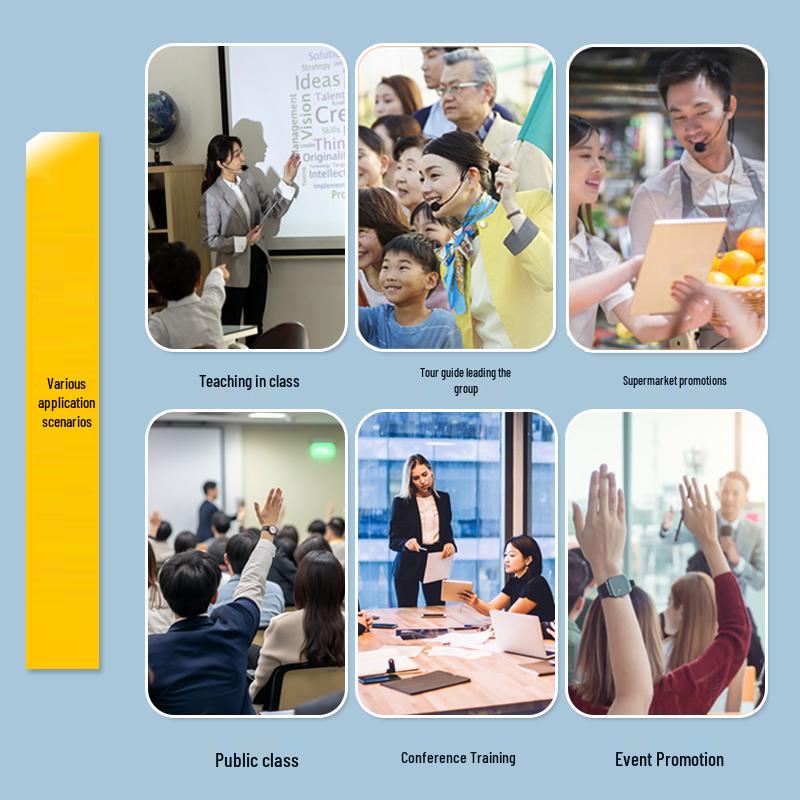 Bee-shaped Amplifier & Wired Headset Mic for Teachers & Tours - High Volume Megaphone for Mall Use