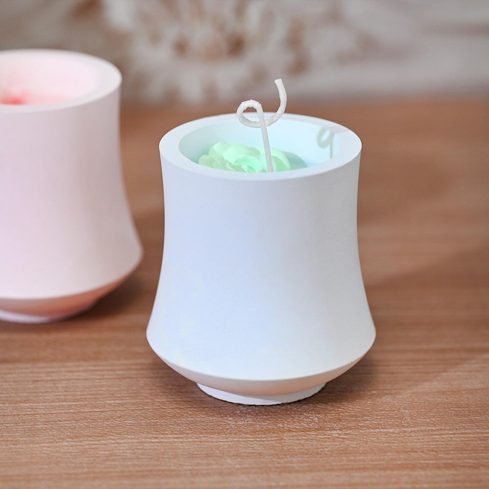 Bamboo Scented Candle Cup Silicone Mold DIY Epoxy Resin Pouring Pen Holder Cement Gypsum Mold Home Decoration Ornaments