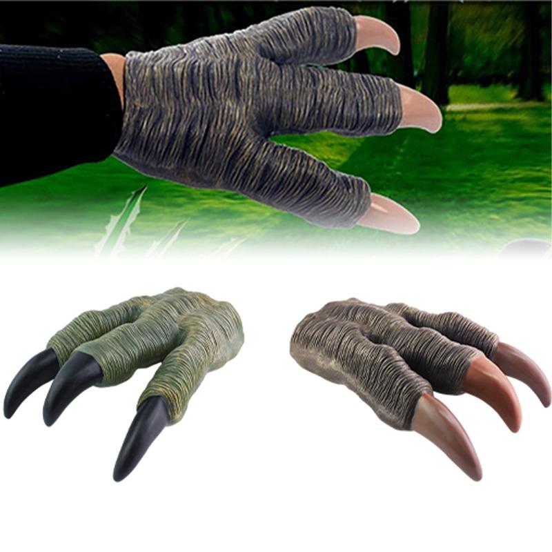 Gloves Halloween Dinosaur Model Animal Hand Puppet Kids Claws Toys Xmas Props