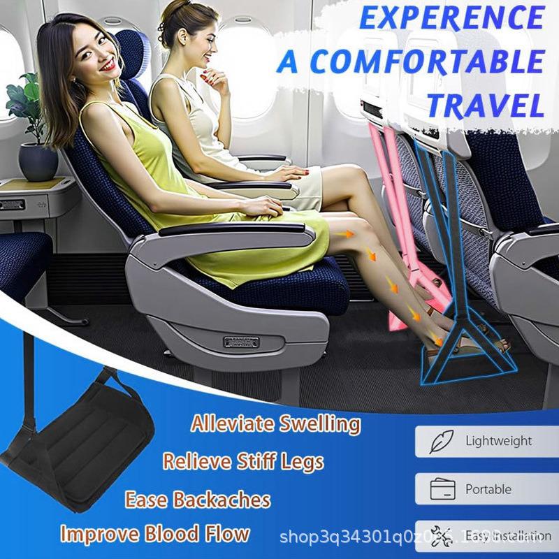 Compact Adjustable Foot Hammock for Travel and Rail