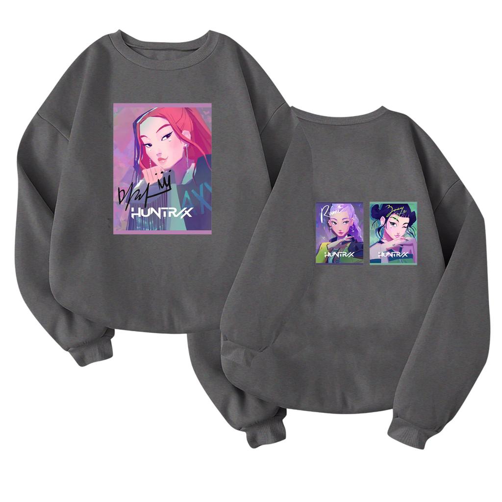 Children's Fashionable Lightweight Long-sleeved Round Neck Pullover With Pockets Printed Pullover