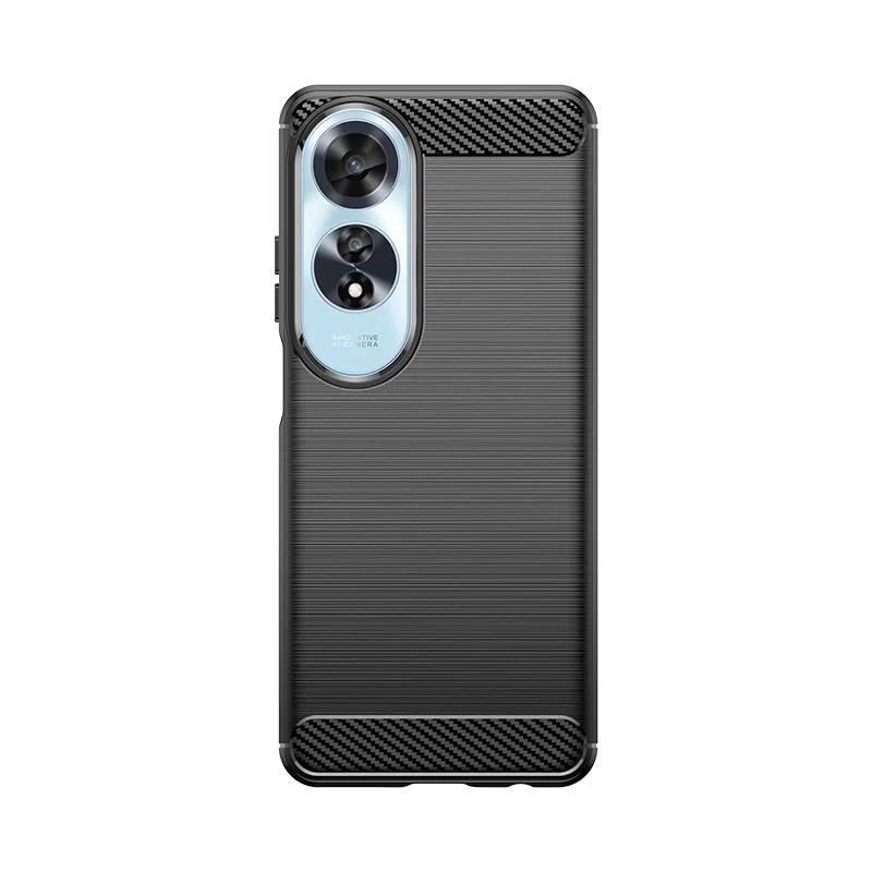 

Silicone Phone Bumper Back Shockproof Soft TPU Carbon Fiber for OPPO A60 A79 A98 A78 A58 A38 A18 A17 A77 A54 A57 A1 2 Pro 4G 5G For OPPO A1 EV