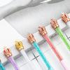 1 Piece Creative Multicolor Crystal Crown Business Metal Office Rotate Pens School Stationery Office Supplies Ballpoint Pen