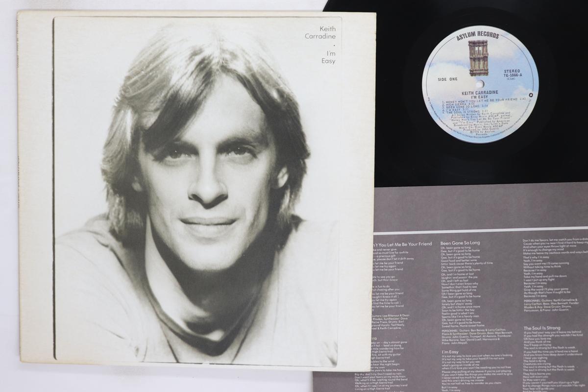 

LP Record KEITH CARRADINE Im Easy 7E1066 ASYLUM 1976 US Rock Used