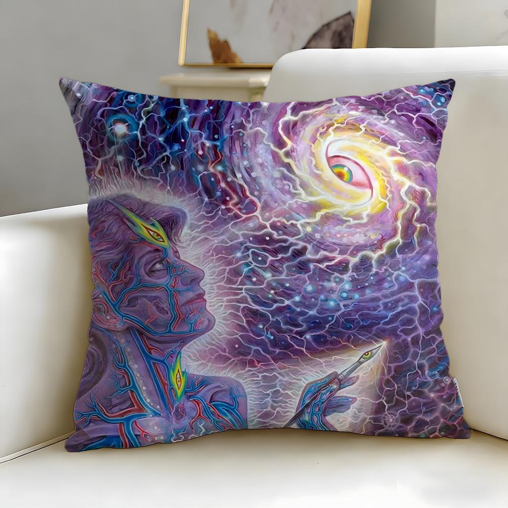 classic artist Alex Grey Cushion Cover Soft & Easy-Wash Pillow Case – Versatile for Couch, Bed, Travel and Office