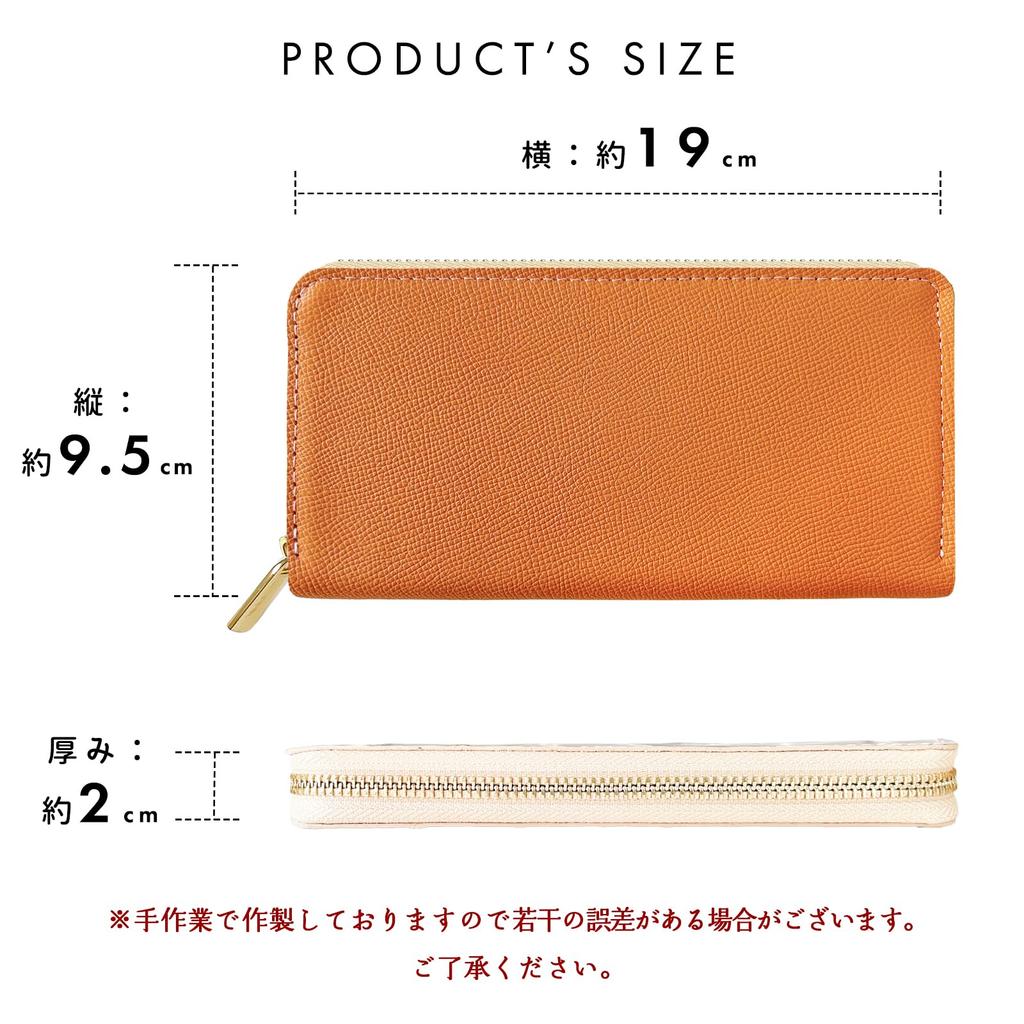 Trendy Yamagishi Long Wallet for Men and Women, Genuine Leather, Round Zipper closure, Cowhide Leather, Card Slots, Coin Purse, Long Wallet, Leather,