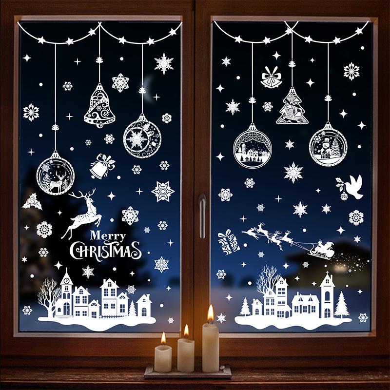 Christmas Electrostatic Window Stickers - Various Designs for Holiday Decorations