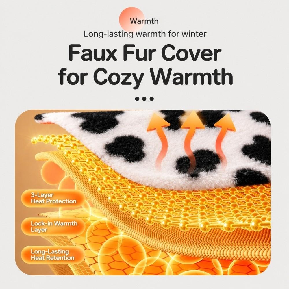 Cow Print Hot Water Bag Explosion-proof Hand Warmer Soft Warm Water Bottle For Adults