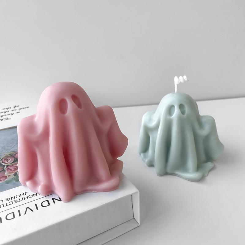 Halloween Cute Ghost Candle Silicone Molds New  DIY Resin Concrete Plaster Soap Mould Party Festive Ornaments Home Decor