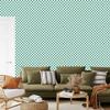 Checkerboard wallpaper in teal, white, mint and light gray 50x1000