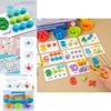 Montessori Math Learning Puzzle For Kids Wooden Bead Counting And Matching Game