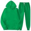 Mens Hooded Sports Tracksuit Unisex Two-Piece Running Outfits Long Sleeve Pullover Hoodies Sweatshirt+Sweatpants Set