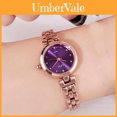 Gedi Rose Gold Ladies Watch With Sparkling Embellishments Water Resistant For Casual Wear