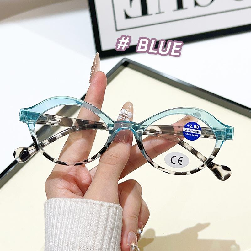 

1919 Multi-Color Anti-Blue Glasses Women S Japan And Korea Personality Small Frame Oval Frame Ultra-Light High Definition Reading Glasses 0 degree-anti-blue light glasses