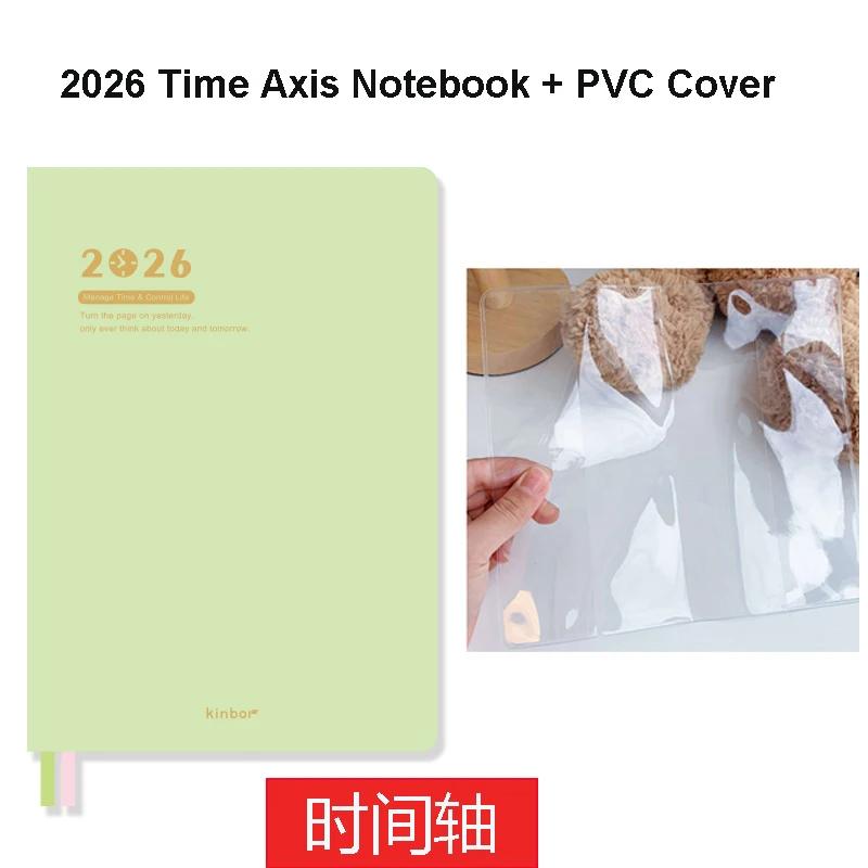 2026 Timeline Planner Notebook for Girls A5 PU Leather Minimalist Goal Tracker Weekly Plan Productivity Journal Writing