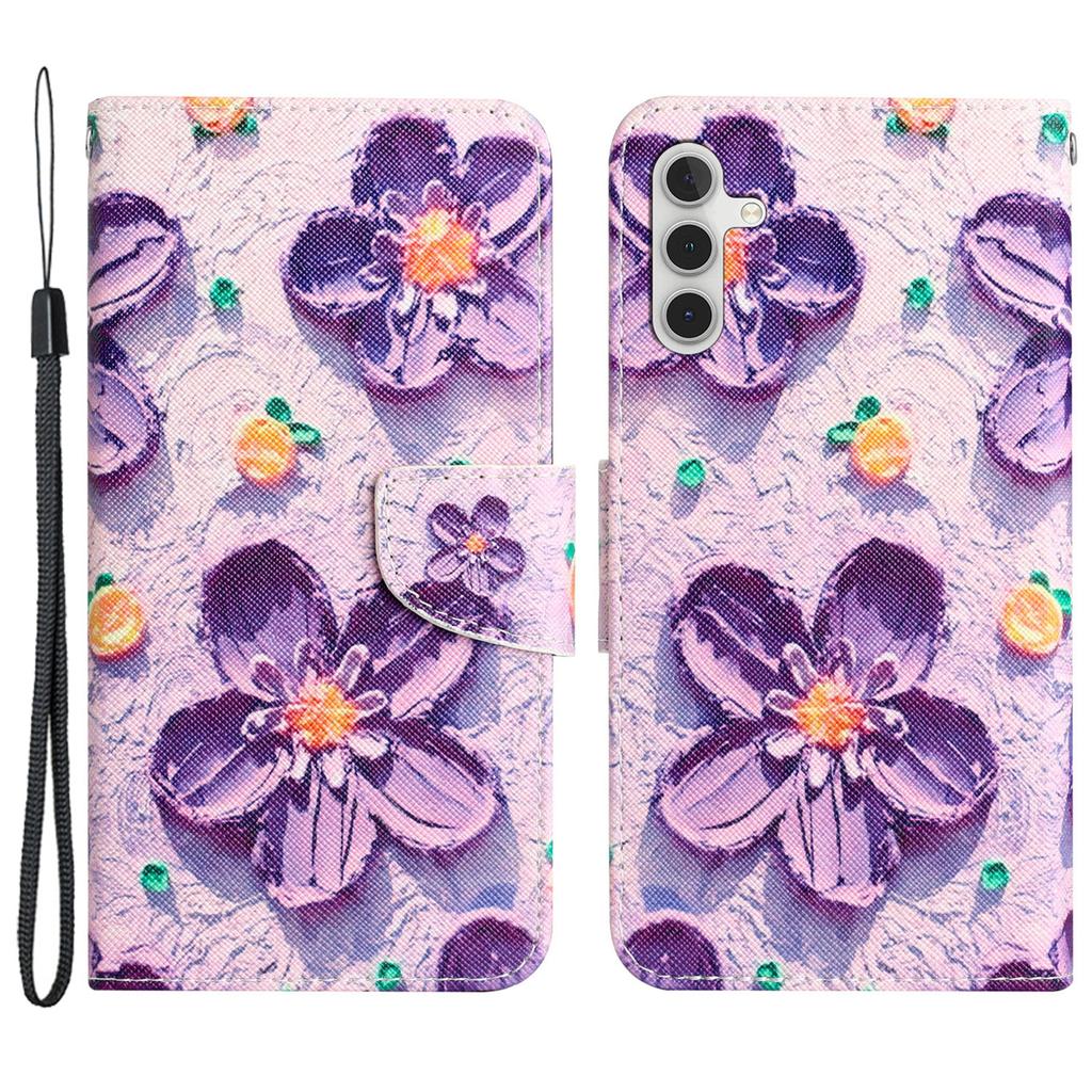 For Samsung Galaxy A55 5G Magnetic Phone Case Pattern Printing Stand Leather Cover
