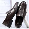 Leather Sandals Men'S Genuine Leather Men'S Business Dress Hollow Brown Deodorant Cowhide Hole Middle-Aged And Elderly Father Shoes