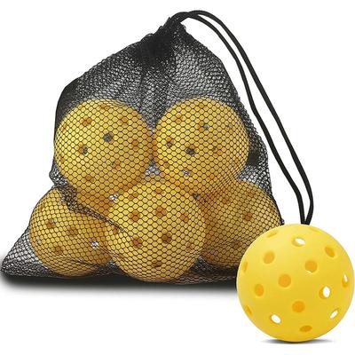 6 Pack Pickleball Balls 40 Holes High Bounce Outdoor Pickleballs With Mesh Bag For Sport Indoor Play Gifts For Pickleball Lovers