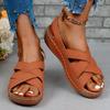 Women's Plus Size Wedge Thick Platform Flip-Flops Casual Sandals 2025 Summer New Style