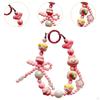 Beaded Keychain Car Key Holder Backpack Accessories Decor Ornament Wristlet Bracelet Cute Chain
