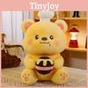 Adorable Chef Bear Plush Toy In Yellow And Pink Soft Material For Kids Birthday Gifts