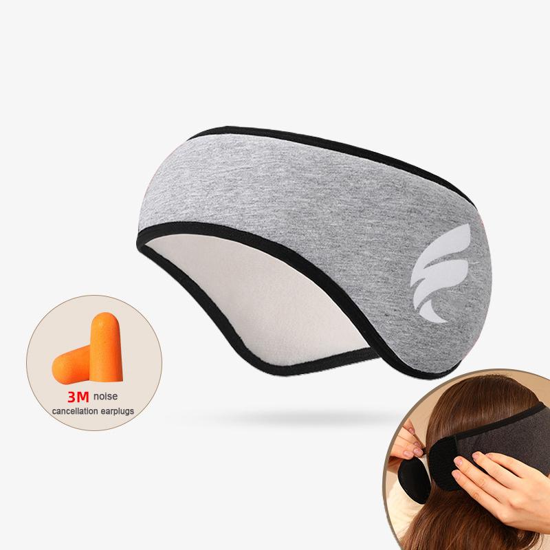 Sleep Mask Blackout For Relaxing Plush Blindfold Cotton Sleeping Blindfold For Men Women Anti-noise Earmuff