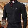 Men's Long Sleeve Casual Summer Printed T-Shirt - Stylish and Versatile Top, Geometric Design, Lightweight Polo Golf Shirt