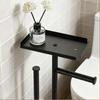 Rust-proof Floor Standing Toilet Roll Holder Freestanding Tissue Dispenser  Hotel Bathroom