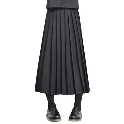 80cm Pleated Maxi Uniform Plus High School Female Sukeban (RONGUI) Skirt, Long, Length, Skirt, Size, Girl, Banchou, (S)