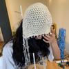 Women Hat Solid Color Faux Pearl Design Super Soft Breathable Wear Resistant Women Spring Autumn Knitted Hat Beanie Cap Decor Fo