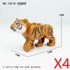MOC Zwierzęta Zoo Klocki Słonie Tygrysy Słonie Małpy Łosie Niedźwiedzie Owce Wielbłąd Koń Krokodyl Lampart Mini Klocki DIY T11