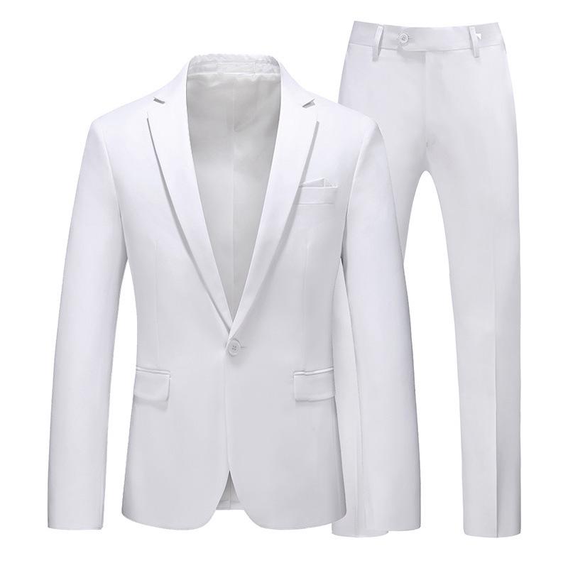 Roter formeller Anzug 2-teilig für Männer Hochzeitsfeier Kleid Mantel und Hose Große Größe Terno Masculino Schwarz Weiß Blau Kostüm Homme